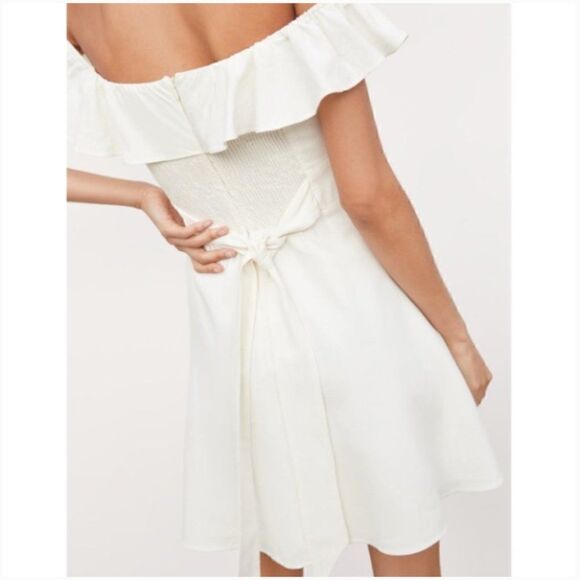 Zara Off Shoulder Mini Dress Size Medium - Picture 3 of 13